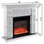 W 46" X D 12.6 X H 41"Acrylic Diamond Mirror Fireplace Cabinet, Tv Fireplace Cabinet