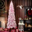  7.5' Snow Flocked Slim Christmas Tree