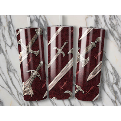 Choose Handmade Tumblers 591ml Vacuum Insulated Stainless Steel (18/8) Travel Tumbler with Straw