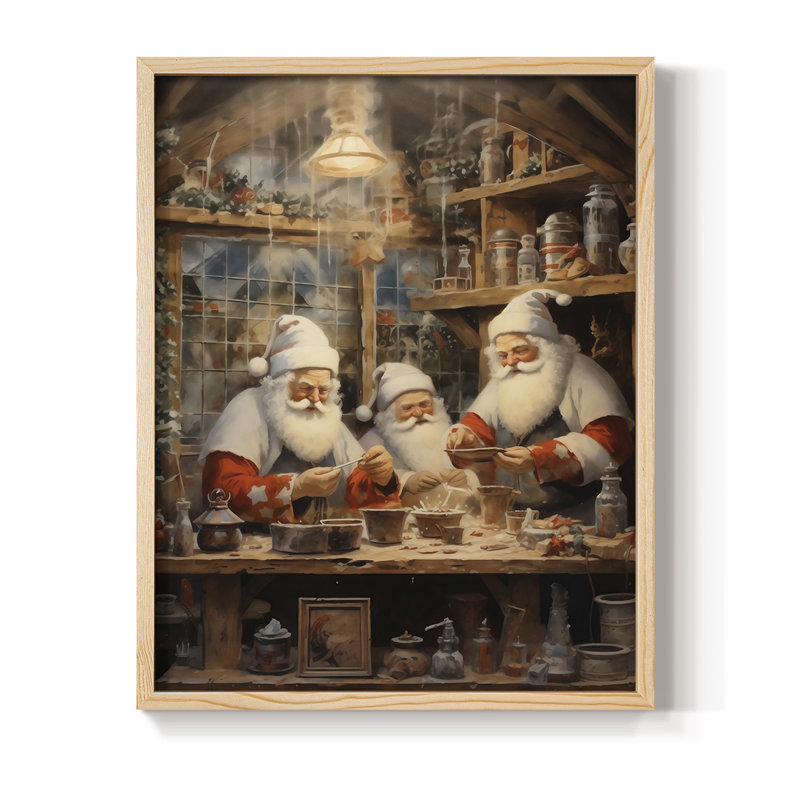 Reproduction d'art encadrée Christmas, Naturel, H 11 po x l 9 po