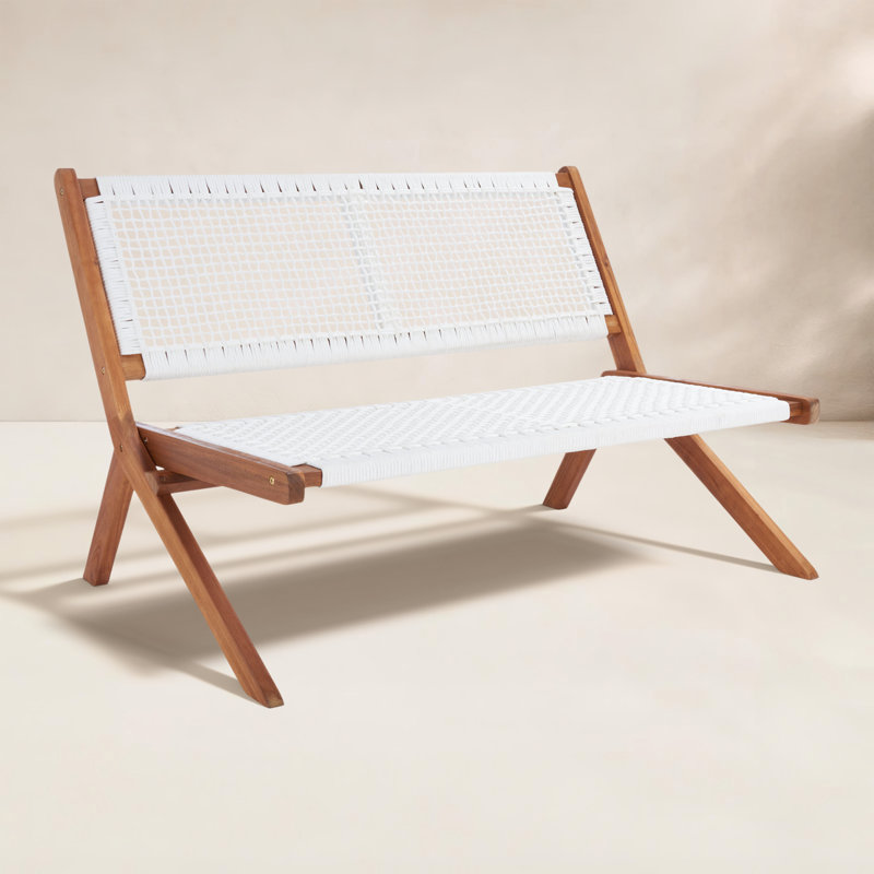 Banc d'extérieur Kismet, Naturel, Blanc