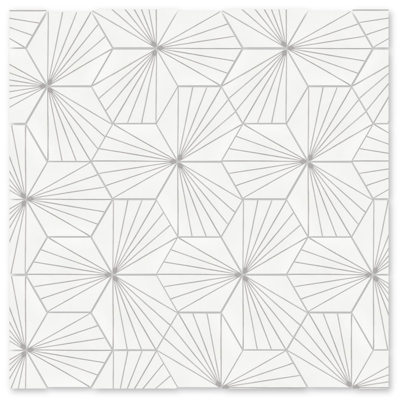Spark 7.87 in. x 9.09 in. Matte Tile, Grigio