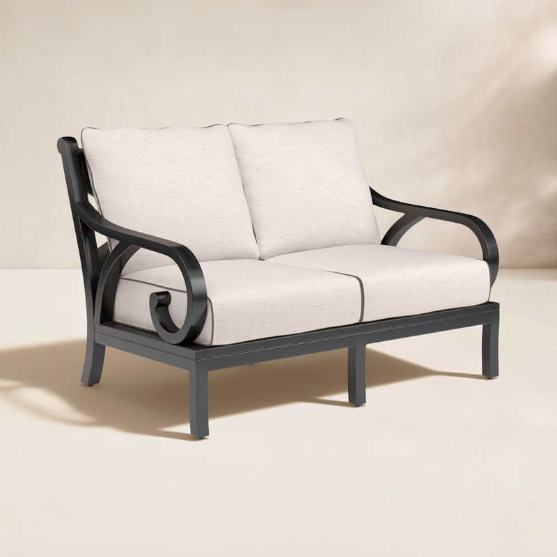 Monterey Outdoor 2 - Seat Loveseat, Canvas Natural Sunbrella® Canvas