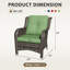 Ensemble de 2 chaises longues d'extérieur en osier pour patio-1784681632