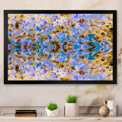 Purple And Yellow Dotted Abstract Art - Modern & Contemporary Canvas Wall Decor