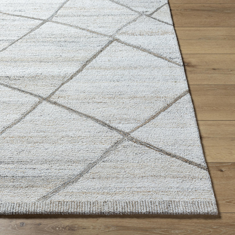 Berna Hand Tufted Geometric Area Rug, Rectangle 2' x 3'