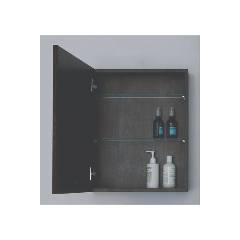 Slimline 18'' W Mirrored Medicine Cabinet, Dark Oak