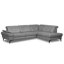 Genuine Leather Reclining Corner Sofa with Adjustable Headrests and Adjustable Armrest and Storage-449599720-449599721