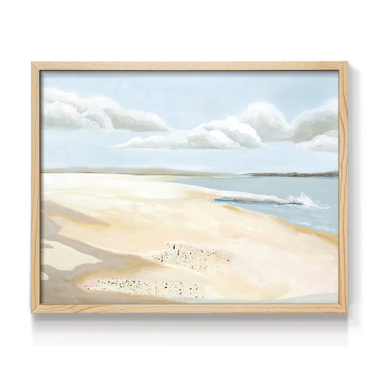 Sandy Getaway II -Framed Print - Restickable, Natural, 22" H x 28" W