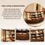47.24"Dark Brown Wood-Grain Solid Wood Multi-Layer Board Curved Jewellery Display Cabinet-595779606