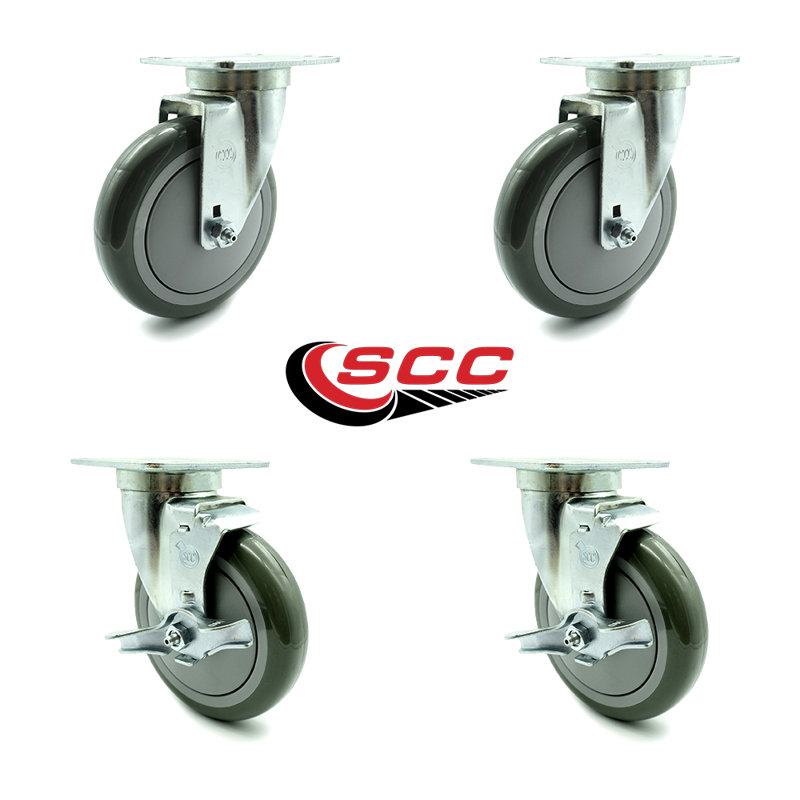 4 Piece Polyurethane Caster Set