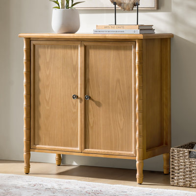 Armoire incurvée de rangement transitionnelle à 2 portes de l 32 po Lucious