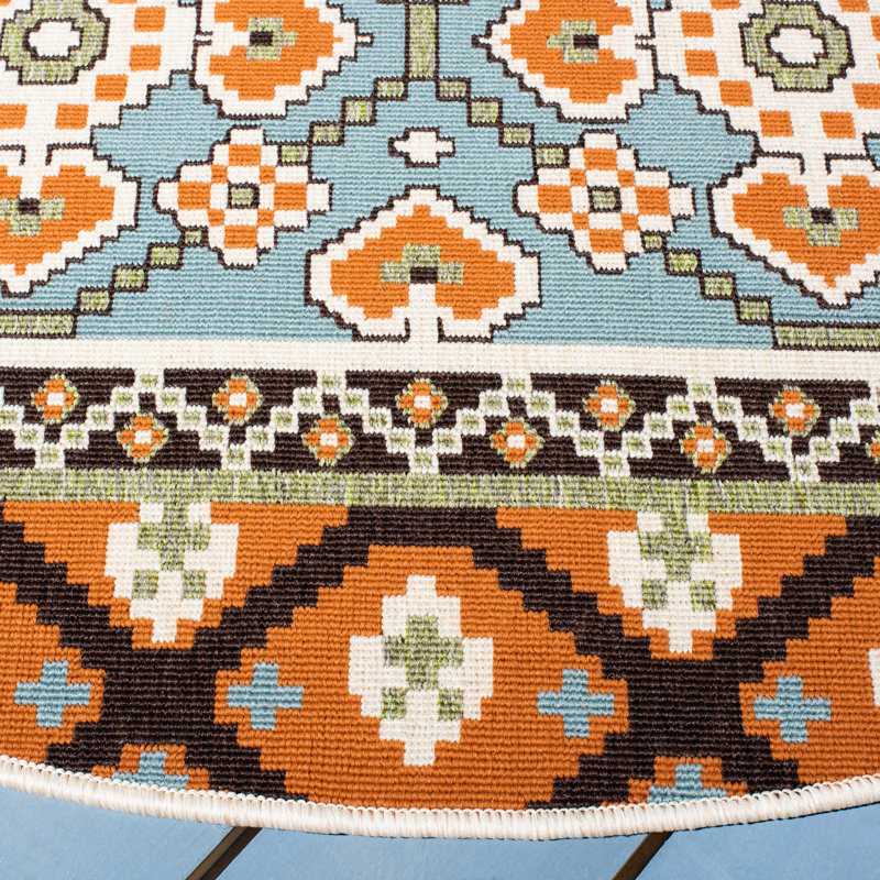 Northpoint Southwestern Indoor/Outdoor Area Rug, Round 8'