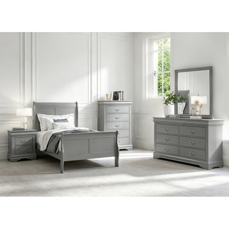 5 Piece Gillett, Grey, Twin