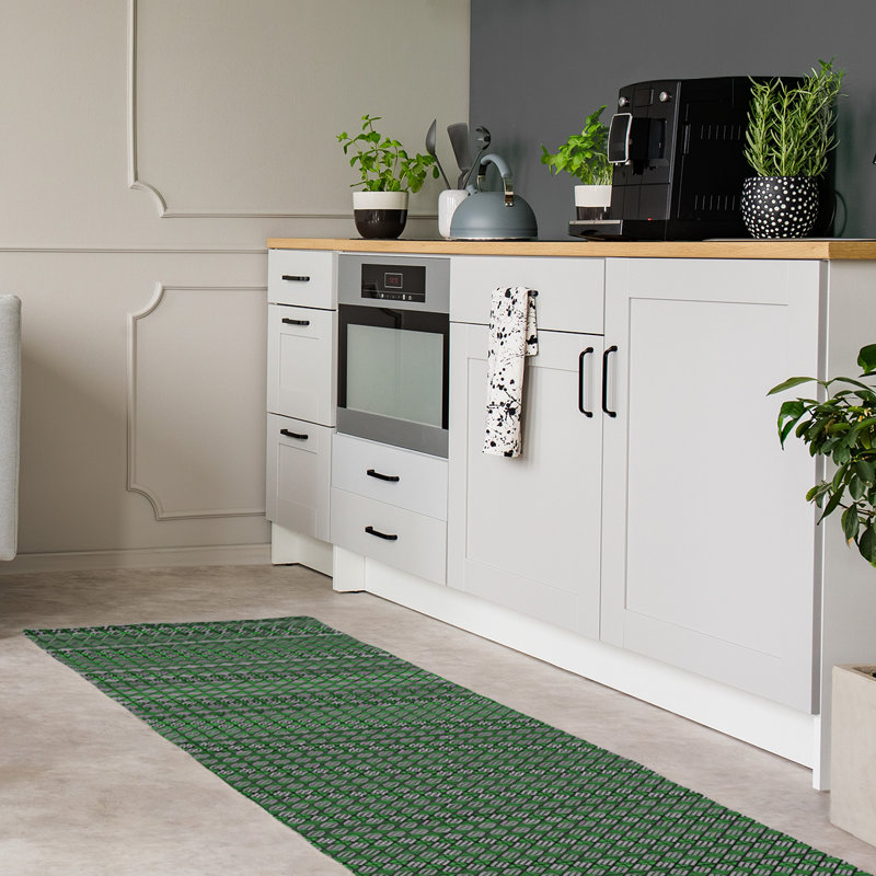 Tapis de la zone verte diamants classic, Tapis de couloir 2 pi 6 po x 8 pi
