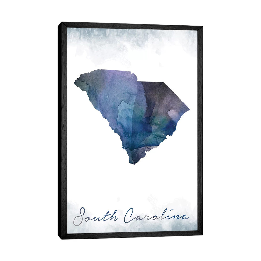 South Carolina State Bluish - Print on Canvas
