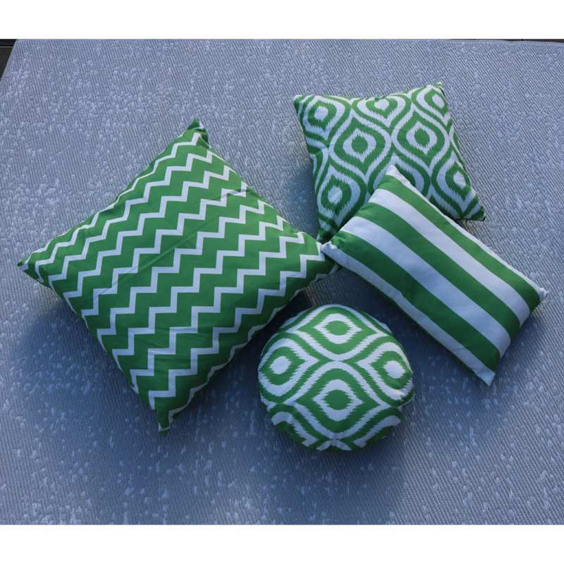 Almestica Indoor / Outdoor Throw Cushion, Green