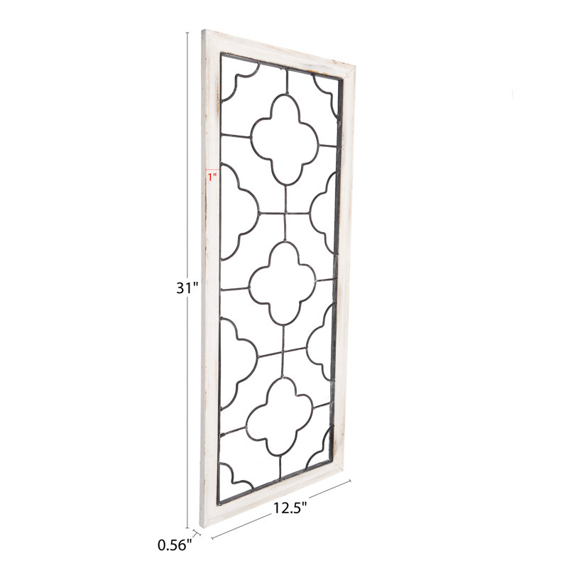 Farmhouse Abstract Wall Decor on Wrought Iron