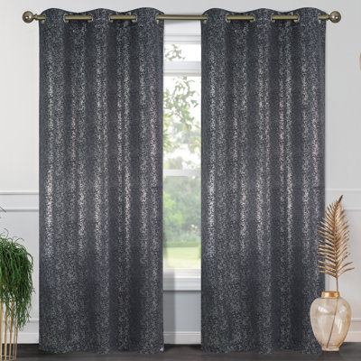 Metallic Blackout Thermal Grommet Curtain Panels