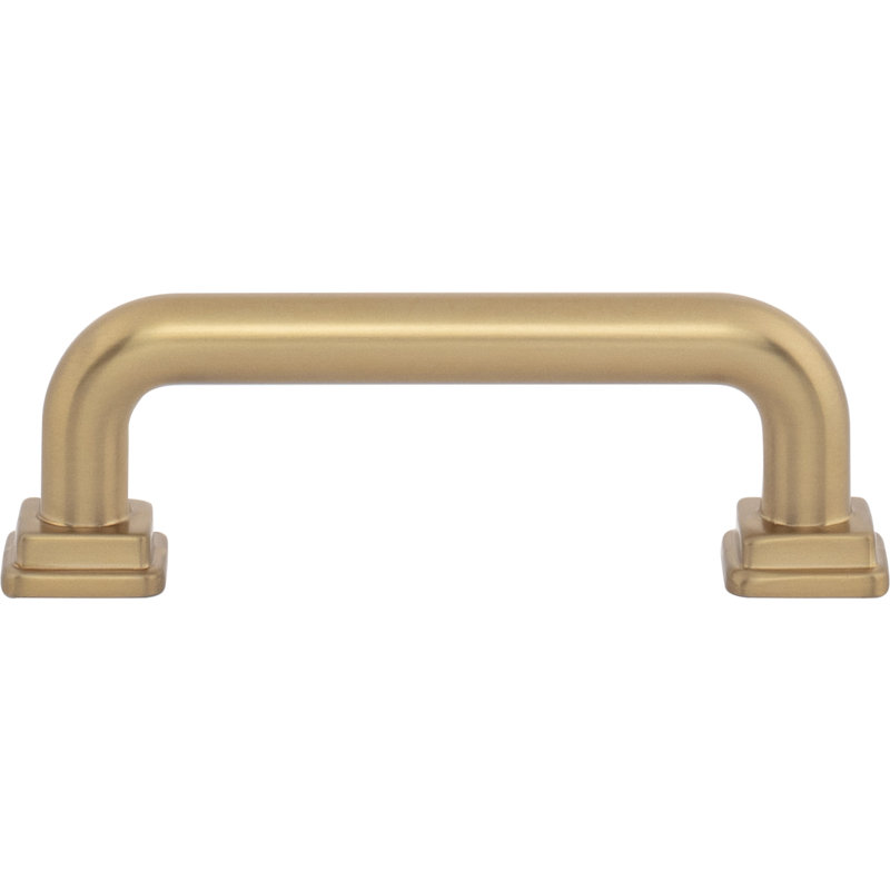 Warm Brass Arch Bar Pull with Mounting Hardware