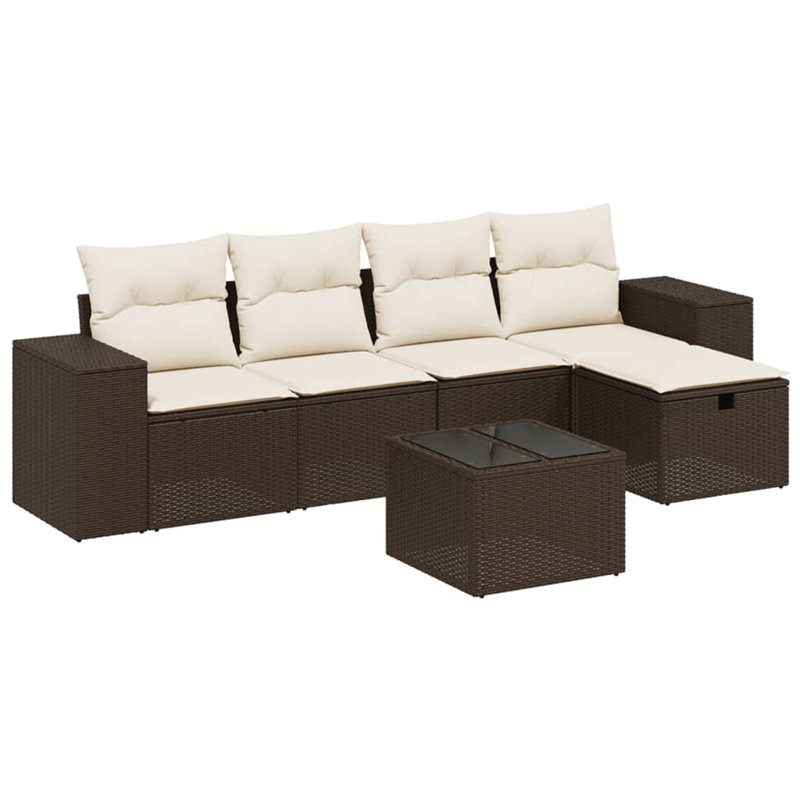 Vidaxl Garden Sofa Set  Poly Rattan Large Modular