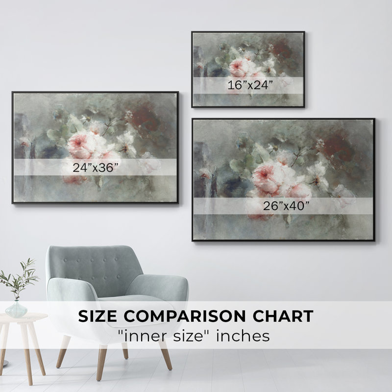 «Vintage Botanical - CIV» sur toile, H 25 po x l 37 po x P 2 po, Toile avec cadre flottant noir