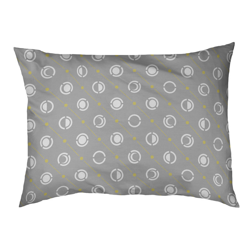 Coussin d’extérieur pour chien moon phases Chenault, Moyen (l 40 po x P 6,5 po x H 30 po), Jaune / Gris