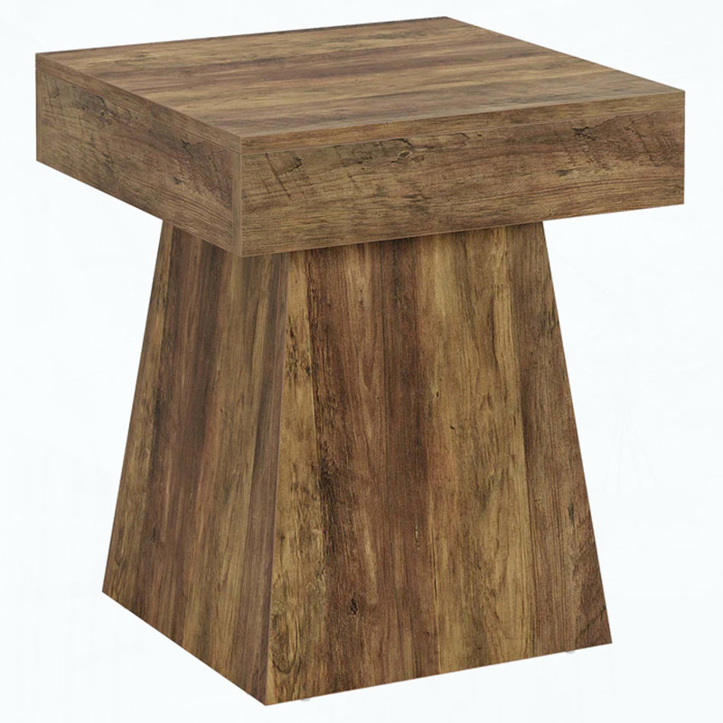 Nature-Inspired Side Table with Rustic Finish
