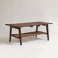 Table basse pliable peu encombrante avec rangement à deux niveaux