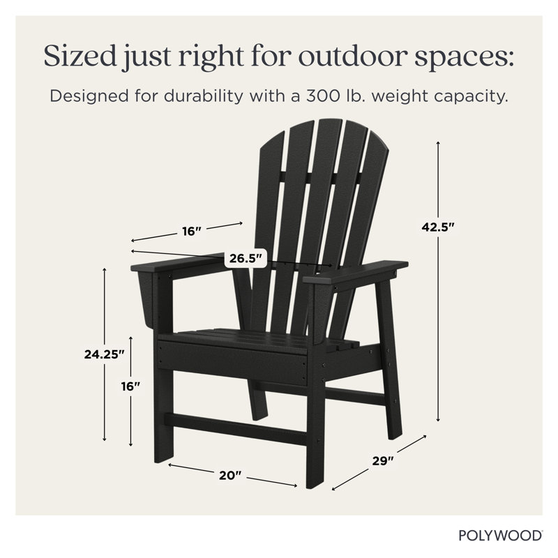 POLYWOOD South Beach Casual Chair, Pacific Blue