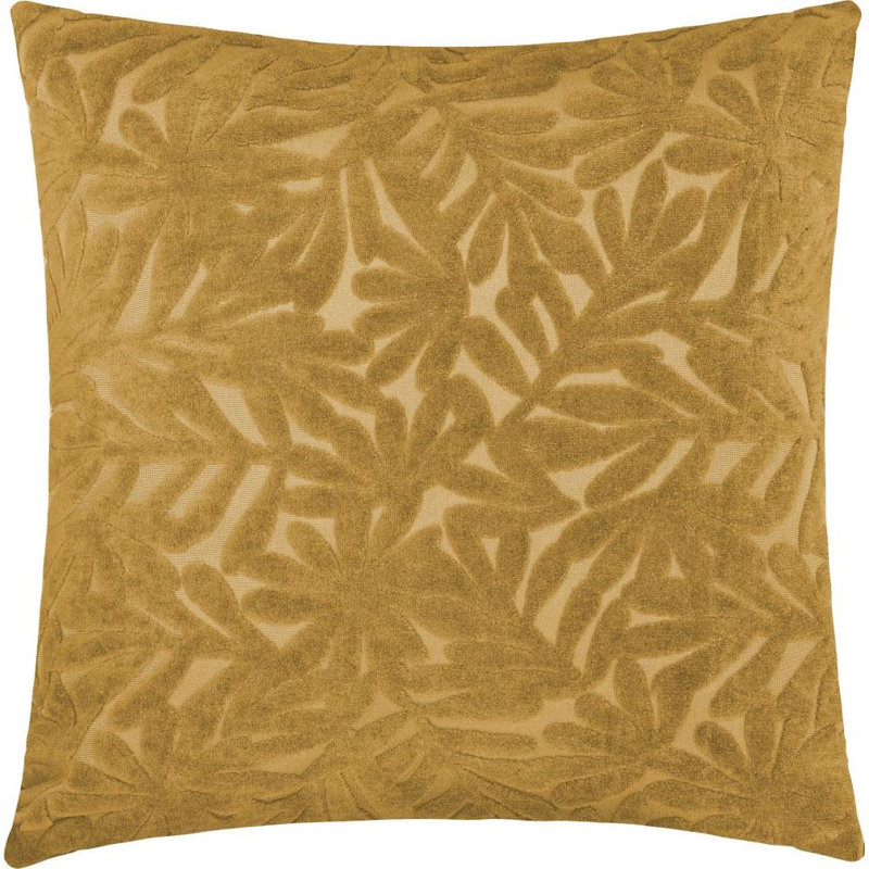Cumminsville Floral Square Cushion, Mustard