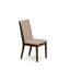 7 Piece Dining Table Set Consist of a Rectangle Dining Room Table with Butterfly Leaf and 6 Light Tan Linen Fabric Parsons Chairs, Mahogany-977047516-977026103-977026100
