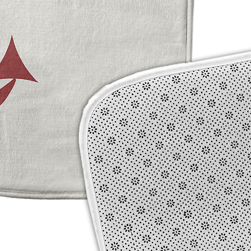 Tapis de bain Nautical Nights, L 17 po x L 24 po, Rouge