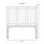 X and Diamond Open-Frame Headboard-21092790-21137859