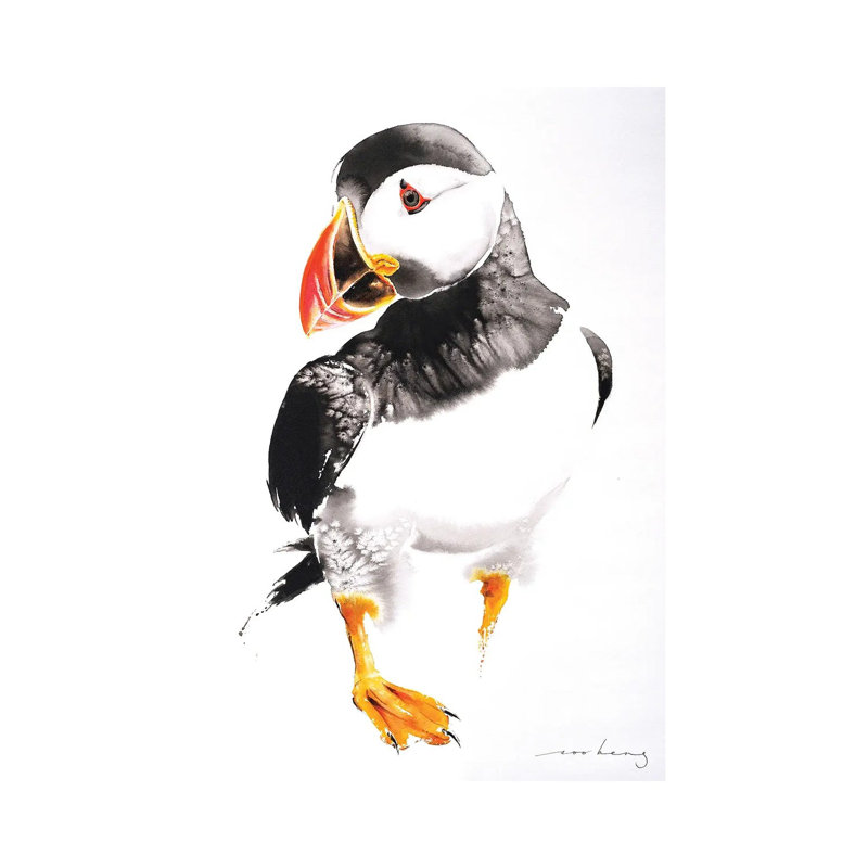 Puffin III by Soo Beng Lim - Wrapped Canvas Print, 30.48 cm H x 45.72 cm W