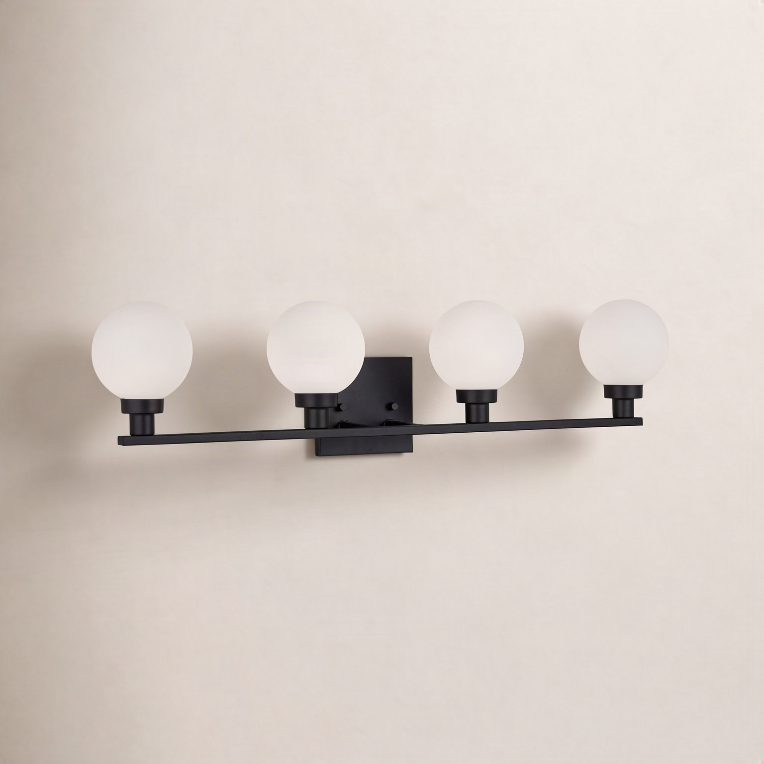 Janne 4 Light Dimmable Vanity Light, Midnight Black