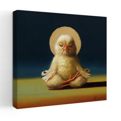 Yoga Chick Half Lotus Contemporary Bird Urban Art