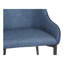 Ensemble de deux fauteuils de salle à manger rembourrés bleus et noirs