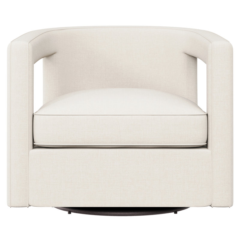 Alana Swivel Barrel Chair, Cream Linen 1429-002