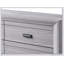 Commode contemporaine à cinq tiroirs avec finition en bois flotté gris, meubles de rangement en bois rustique