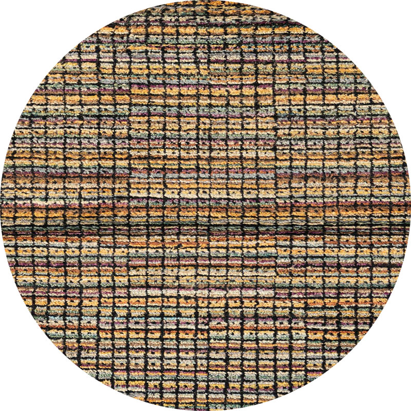 Abeda Abstract Indoor Rug, Round 6'