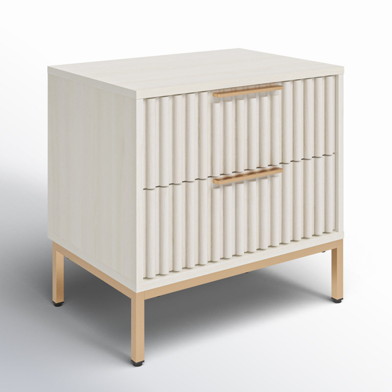 Burgess 22.1'' W Nightstand, Bleached White