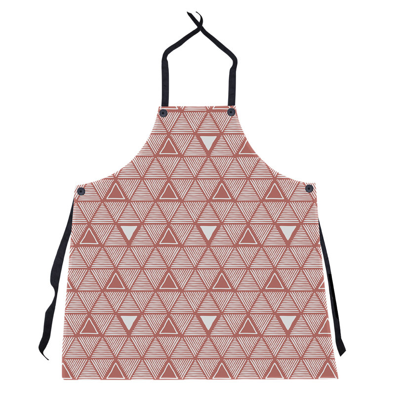 Patricia Geoffrey Bib Apron, Dark Red/Light Red
