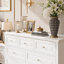 Commode de rangement à 9 tiroirs de 140 cm de large avec glissières métalliques et trousse anti-basculement-983245025