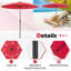 Parasol de patio rond 9 pieds avec 18 nervures en fibre de verre-106645407
