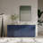 Buffet Cabinet With Storage ,4 Doors Modern Accent Storage Sideboard,Luxurious Floor Cabinet Buffet With Freestanding Anti Dumping For Kitchen, Living Room, 59" Wide Rectangular Sideboard (Navy Blue)-1958514217