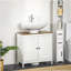 Armoire de rangement à piédestal, sous-lavabo, meuble-lavabo de salle de bain avec U et tablette interne réglable-111917396