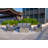 Rocky 43" Outdoor Concrete Fire Table with Built-In Propane Tank Storage 45,000 BTU - Includes Lava Rocks & PVC Cover-110887142