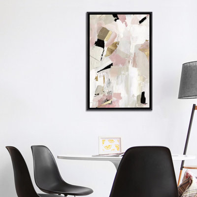 Black Rose Gold I  - Wall Art Print - Framed Canvas