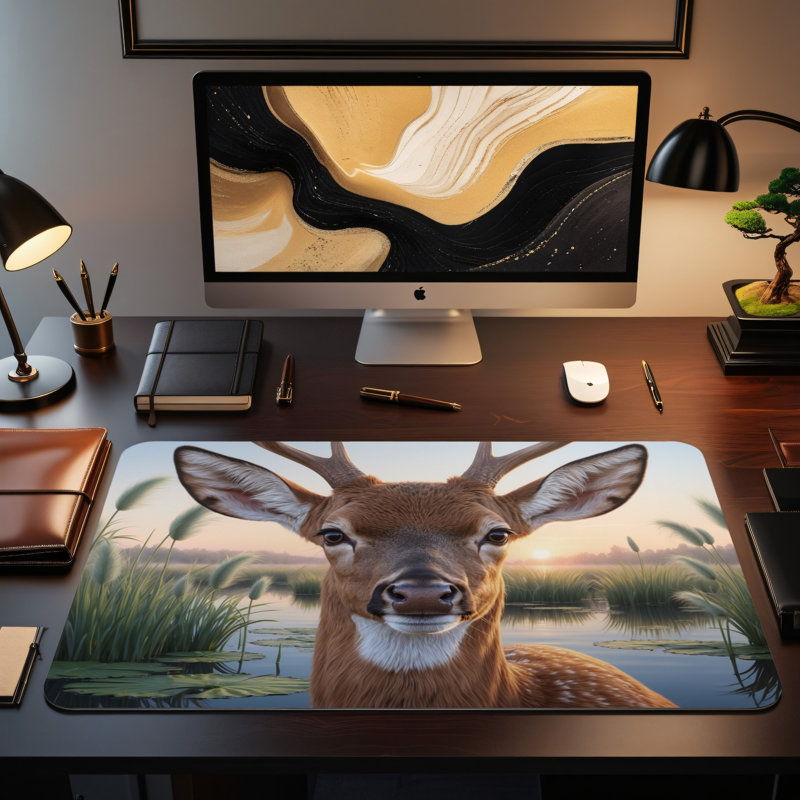 Polyester Desk Pad, 14.4x12.1